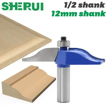 

12 Shank1/2" shank Round Over Rail & Stile with Cove Panel Raiser 1Bit Router Bit Set Tenon Cutter for Woodworking Tools