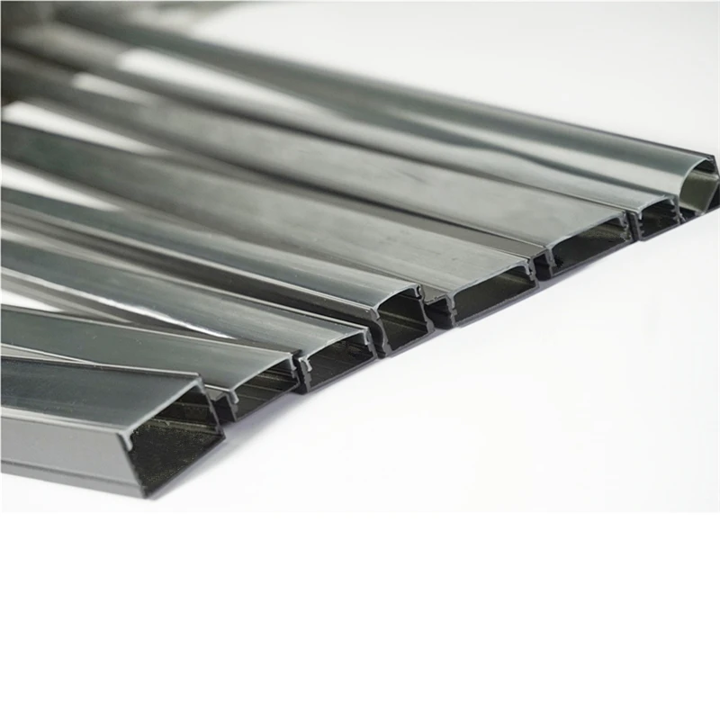 10Pcs 40Inch 100cm V U W Black Led Aluminium Profile  5V 12V 24V Tape ChannelStrip Housing  Cover Embedded Linear Bar Light