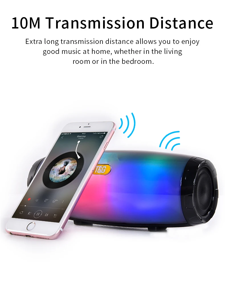 Большой мощности bluetooth-динамик для душа светодиодный портативный Колонка Bluetooth сабвуфер бас стерео музыкальный центр с fm-радио водонепроницаемый