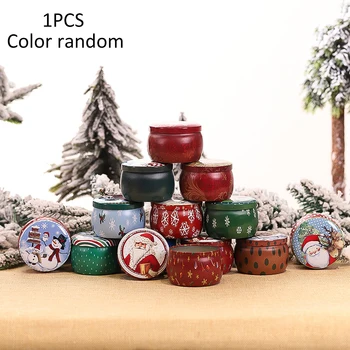 

New Creative Tinplate Tint Christmas Smokeless Candle Christmas Day Atmosphere Candle Christmas Decor Gift