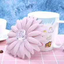 Силиконовые крышки для чашек с цветами герметичные термостойкие герметичные крышки диаметром 14 см высокая и низкая термостойкость