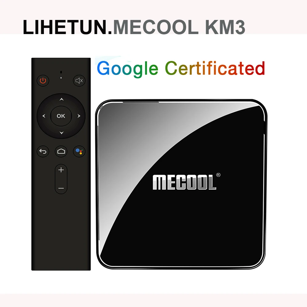 

MECOOL KM3 Android 9.0 TV Box Google Certificated 4GB 64GB Amlogic S905X2 Support 2.4G 5G Wifi 4K Netflix Youtube Player KM9 PRO