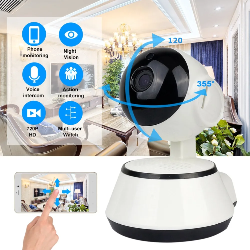 

LESHP Baby Monitor Mini IP Camera 720P HD 3.6mm Wireless Smart WiFi Baby Camera Audio Record Surveillance Home Security Camera