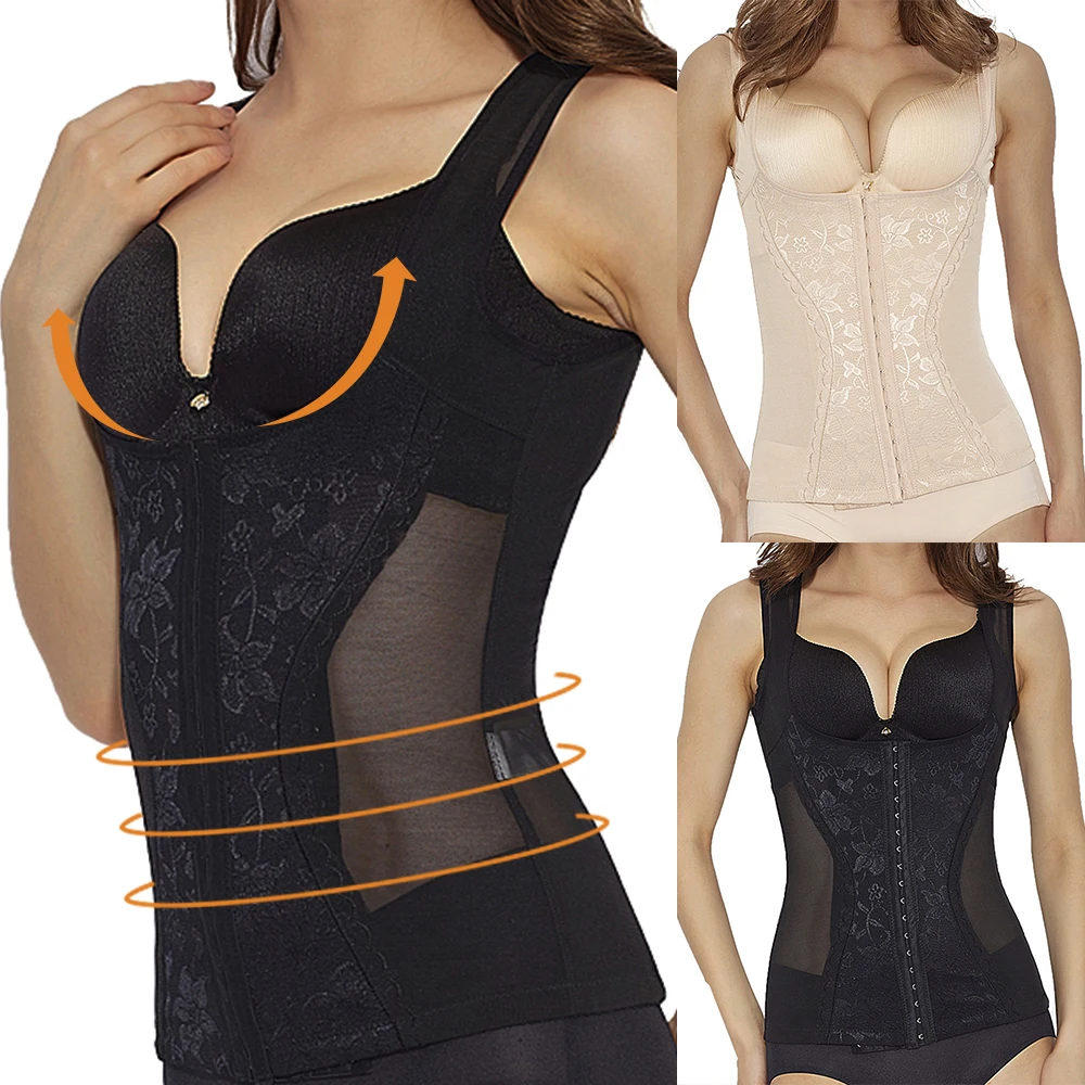 

MJARTORIA 2020 Women Six-breasted Body Shaper Women Butt Lifter Waist Trainer Corrective Slimming Underwear Bodysuit Sheath