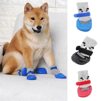 

Cotton Rubber Pet Shoes Waterproof Non-slip Dog Rain Snow Boots Socks Footwear For Puppy