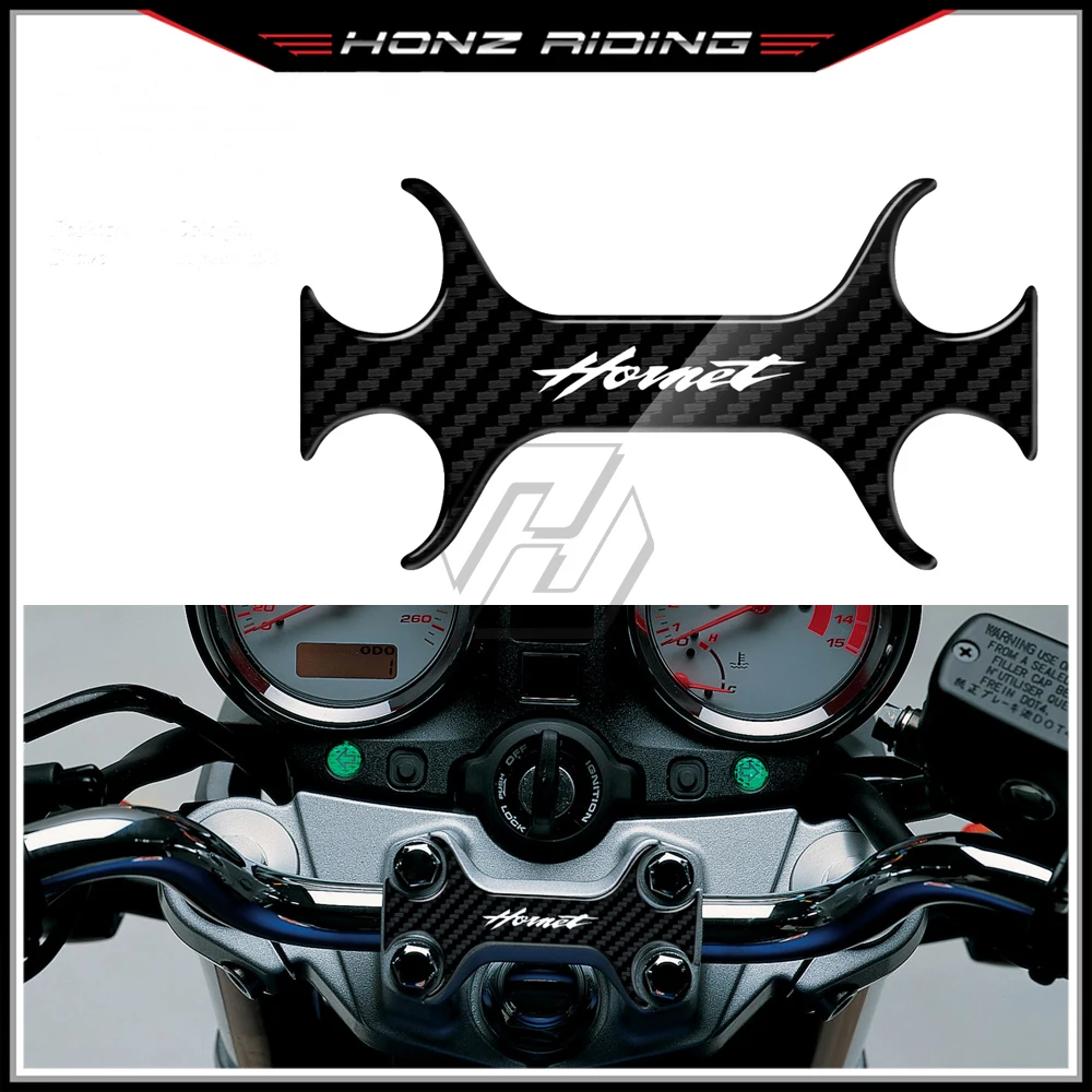 For Honda Hornet 600 Uo To 2004 3D Carbon-look Upper Triple Yoke Defender