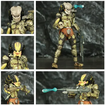 

Predator Ultimate Jungle Hunter Deluxe P1 7" Action Figure Spine Mask Canon Blast Effect Human Plus Skull KO's NECA Toys Doll