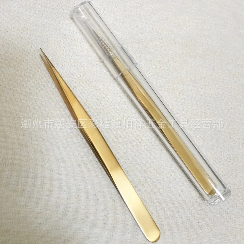 

Eyelashes for Straight Forceps Colorful Gold Grafting Eyelash Tweezers Grafting False Eyelashes Tools Precision Straight Tip Twe