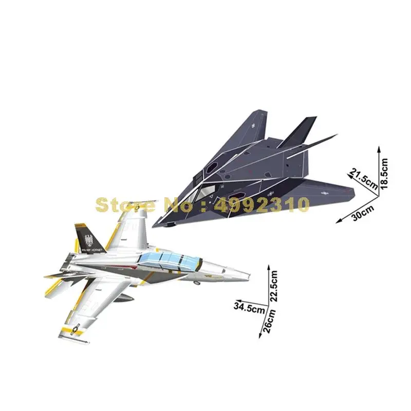 P629h 40 штук военный F-117 Ночной Ястреб и F-18 Hornet истребитель 3d пазл игрушка | Игрушки