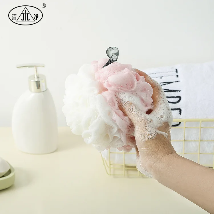 Clean 50G Large Size Mixed Colors Mesh Sponge Bath Ball Foam Bath Ball Korean-style Lingers Bath Foam Children Bath Ball Flower