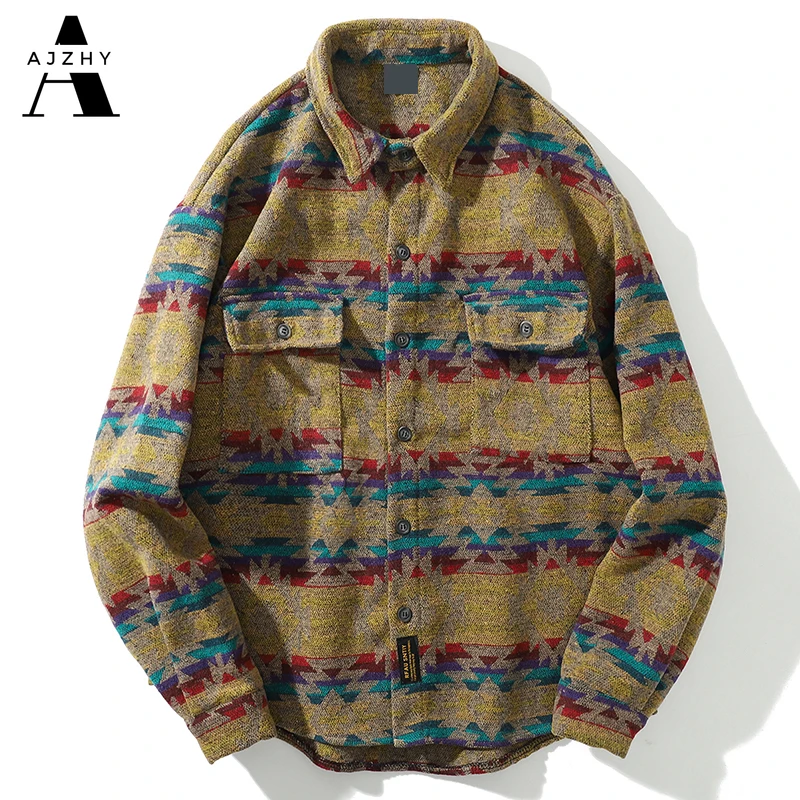 Men Autumn Winter Warm Wool Flannel Shirt Mens Long Sleeve Streetwear Velvet Silk Plaid Vintage Striped Fashions Casual Shirts Men Autumn Winter Warm Wool Flannel Shirt Mens Long Sleeve Streetwear Velvet Silk Plaid Vintage Striped Fashions Casual Shirts