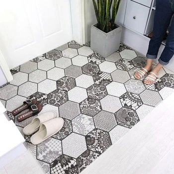 

Nordic Minimalist Entry PVC Silk Loop Door Mat Entrance Rubbing Dust Carpet Kitchen Anti-slip Mat Custom Irregular Shape Rug