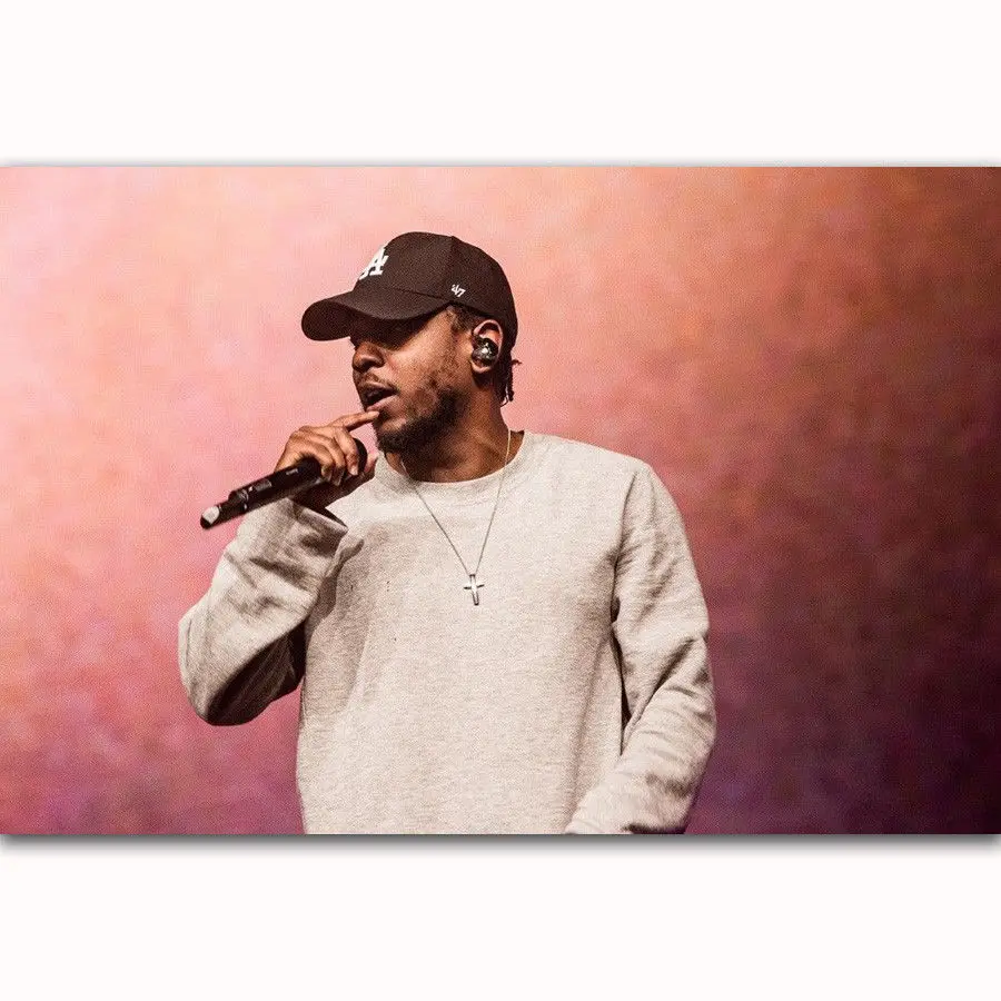 Kendrick Lamar Rap singer Hip Hop Music-Silk Art Poster Wall Sicker Decoration Gift