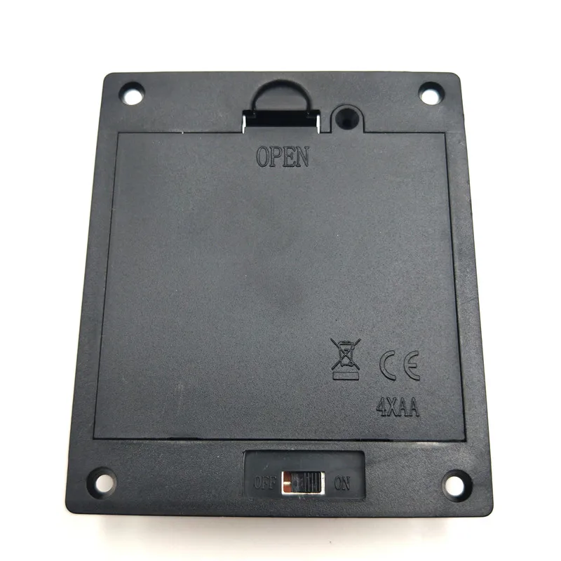 500 개/몫 4x1.5V AA 직사각형 임베디드 배터리 홀더 보관함 케이스 스위치 4 슬롯 6V AA 배터리 쉘 커버