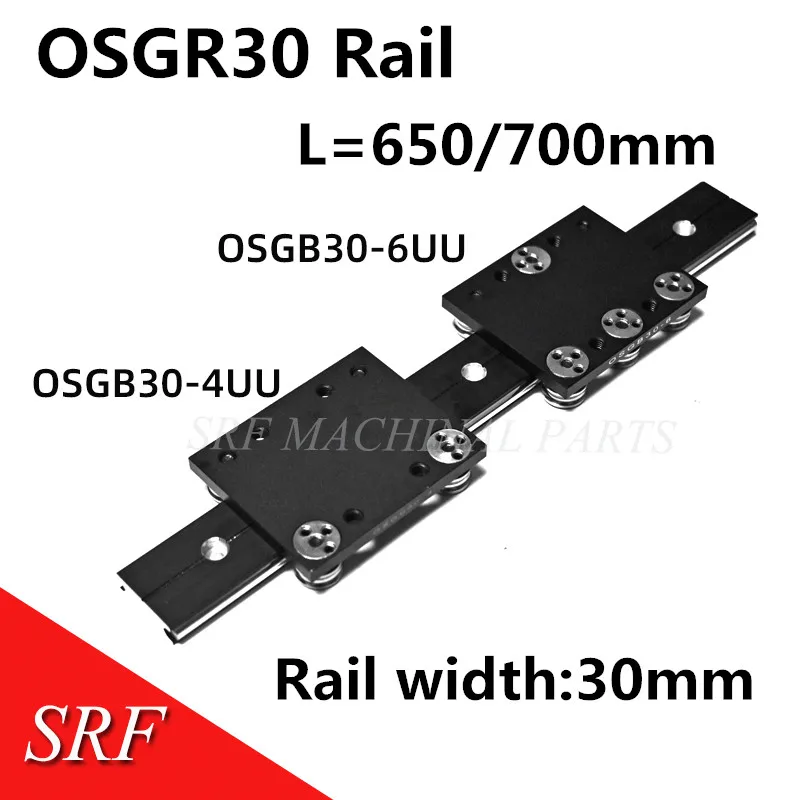 Внешняя двойная ось шириной 30 мм линейная направляющая OSGR30 L = 650/700 алюминиевый
