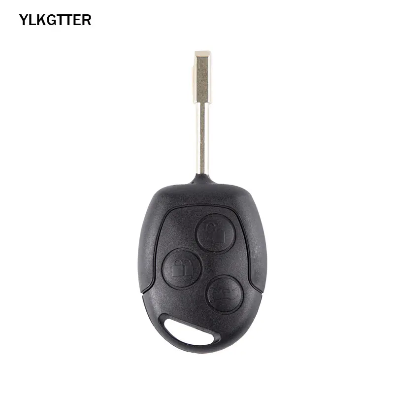 YLKGTTER 3 кнопки ключи от автомобиля с дистанционной кнопкой Fob для Ford Mondeo Focus 2 с чипом транспондера 4D60 433 МГц полный ключ - Цвет: Черный