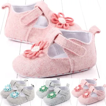 

baby shoes Toddler Baby Girls Princess Toddler First Walk Sun Flower Cotton Fabric Shoes zapatos bebes