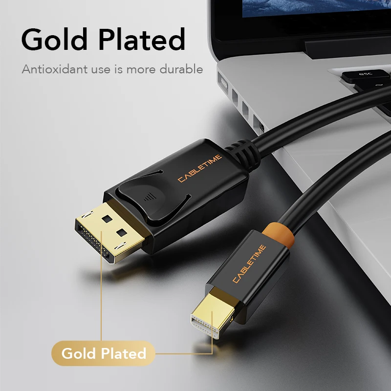 Кабель CABLETIME Mini Display Port to Cable 4K 60HZ Thunderbolt DP For Macbook C052|Кабели VGA| |