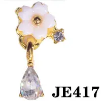 10 шт./лот, стеклянные кристаллы, стразы для дизайна ногтей, подвески для ногтей, драгоценные камни, украшение камнями, рукоделие, ювелирные изделия, сделай сам, алмазная подвеска, JE415-428 - Цвет: JE417