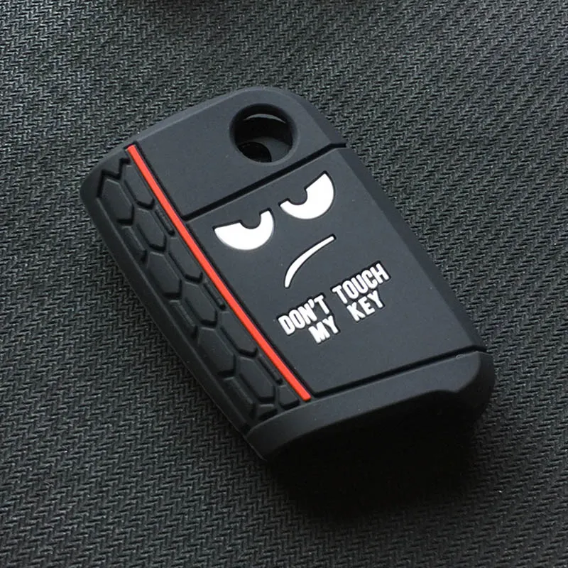 Силиконовый чехол для автомобильного ключа с надписью Don't Touch My Key VW Golf 7 mk7 Skoda