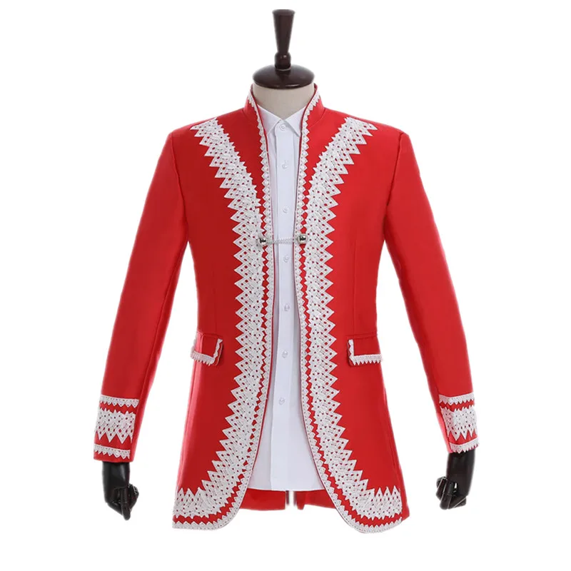^*Best Offers Классический красный мужской свадебный приталенный костюм, платье для выпускного вечера, танцевальное мужское кружево с цветочным узором, ... ^*Best Offers Классический красный мужской свадебный приталенный костюм, платье для выпускного вечера, танцевальное мужское кружево с цветочным узором, ...