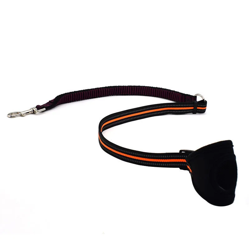 Orange Yooap Hands Free поводок для собак для бега, прогулок, не Тянет Поводок для собак, Выдвижной Поводок для собак со светоотражающими полосками, разные цвета, размер - Цвет: Orange