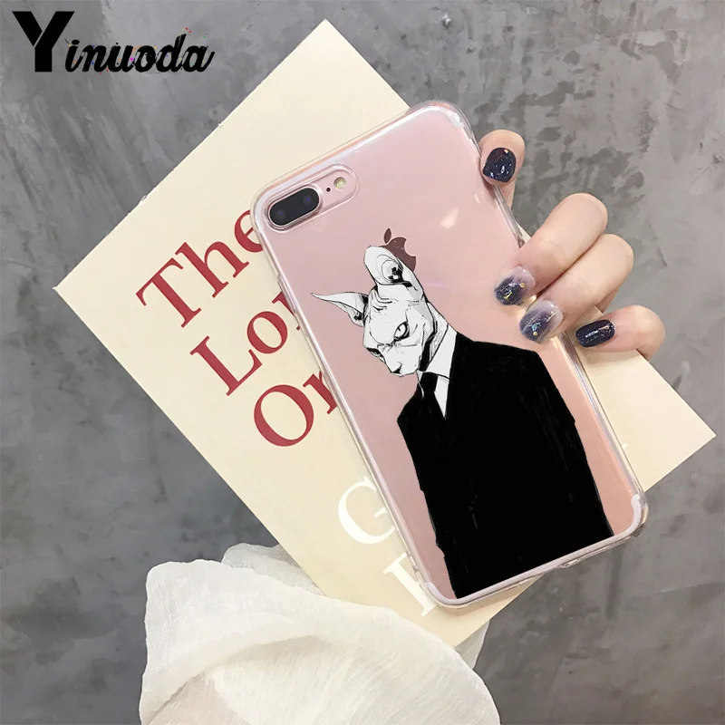 Yinuoda sphynx cat 2018 новый роскошный модный Чехол для мобильного телефона iPhone 8 7 6 6S Plus X XS