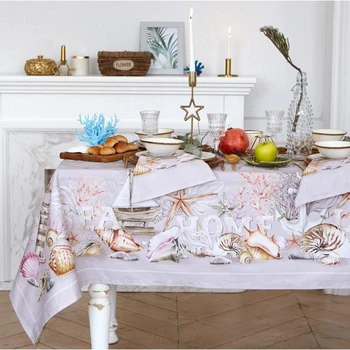 

Tablecloth "Ethel" Coral reef 220x145cm +/- 3cm, 100% cotton, twill 190 g / m2 4816136