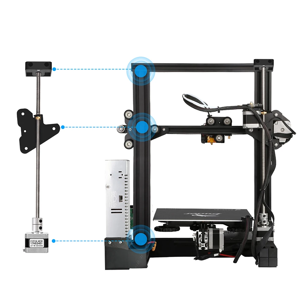 Bigtreetech-dual z Axis Lead Screw Kit Stepper Mod Parafuso de Chumbo para Ender3 Ender3s Ender3 v2 Peças da Impressora 3d Atualização - Imagem 3