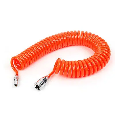 

Pneumatic Quick Fittings 8mm x 5mm PU 6m Air Recoil Hose Orange