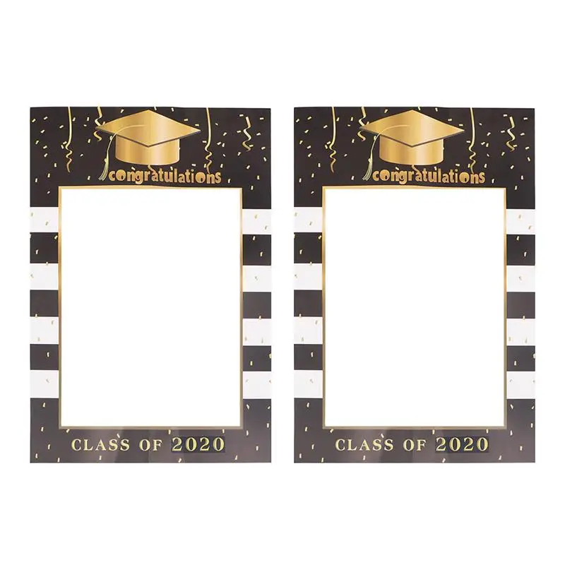 

2pcs Photo Frame Bachelor Cap 2020 Graduation Selfie Frame Photography Picture Accessories Photo Frame for Graduation