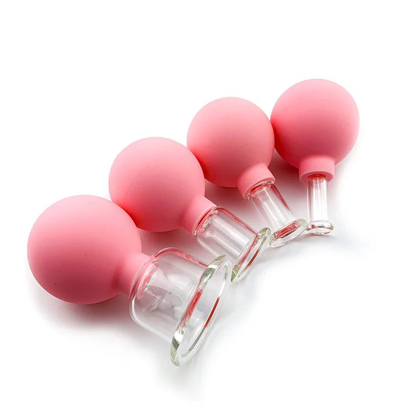 Description Picture 3 of item4PCS Rubber Vacuum Cupping Massager Face Body Glasses Massage Body Cups Anti Cellulite Facial Beauty Chinese Cupping Therapy Set