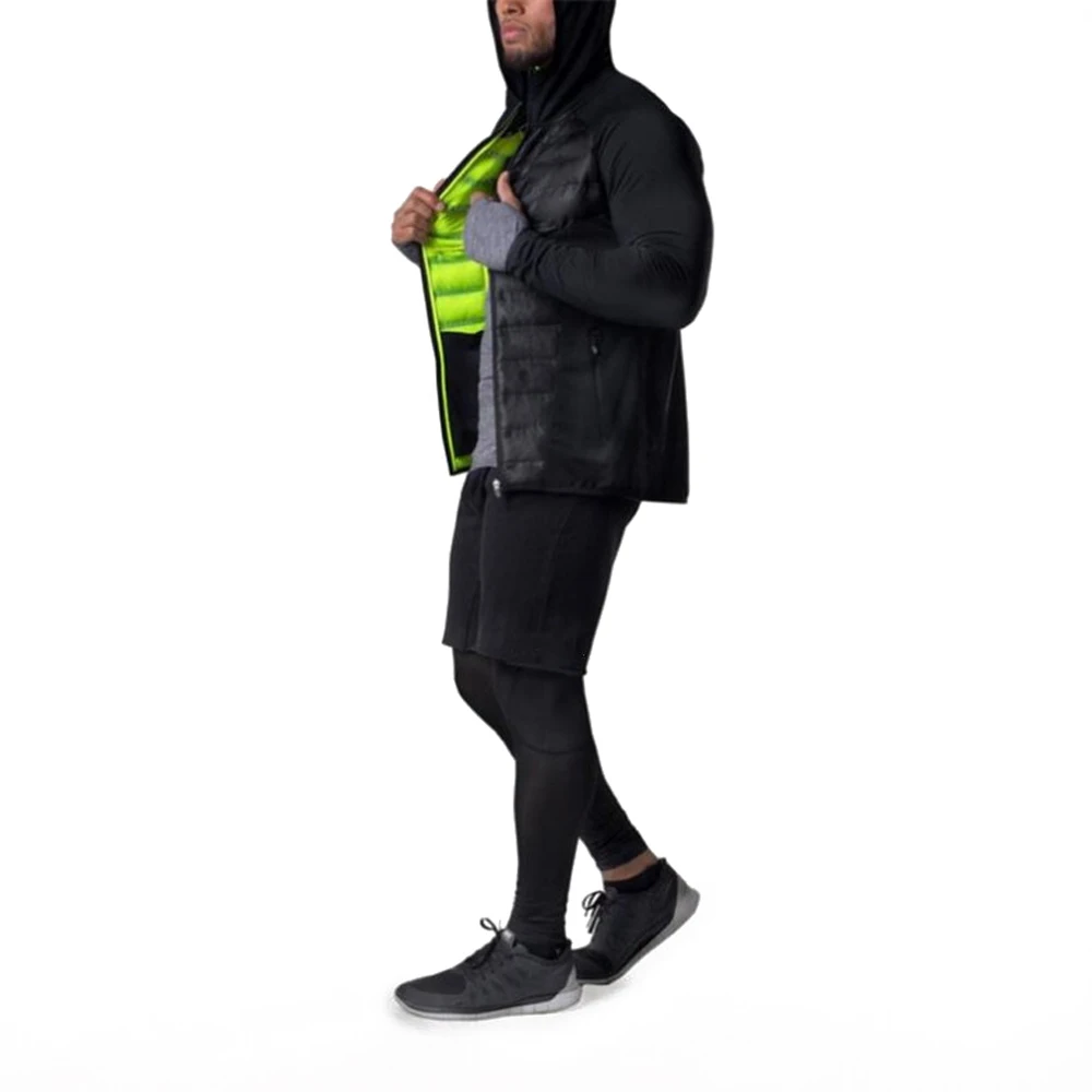 Фитнес-зимняя мужская теплая хлопковая стеганая одежда легкая спортивная хлопковая стеганая куртка мужская спортивная одежда