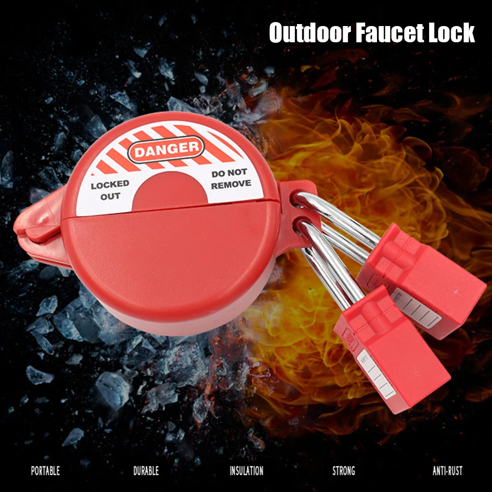 Outdoor Faucet Lock Cylinder Tank Lockout Garden Tap Valve Padlock  Easy-Install