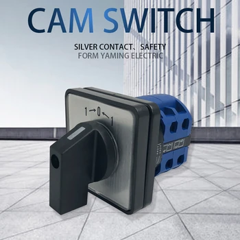

LW39B-16B202/2 Cam Switch Reset Momentary DIY Rotary Changeover Interruptor 8 Terminals 3 Positions Two Loads Silver Contact