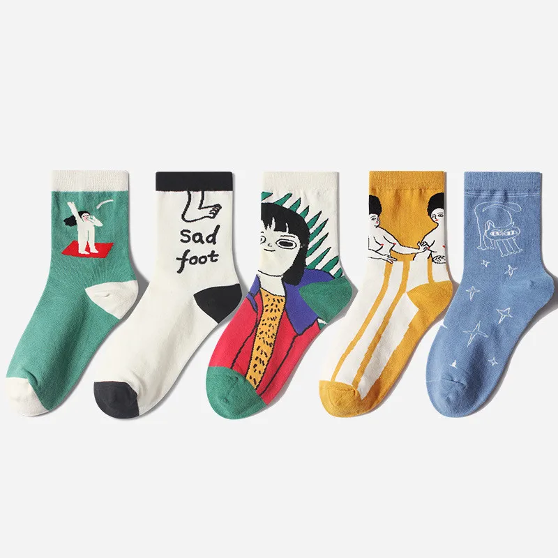 

Socks Autumn and Winter Creative New Personality Ladies Socks Padding Series Cotton Socks Tide Socks New 2019 Socks Fashion