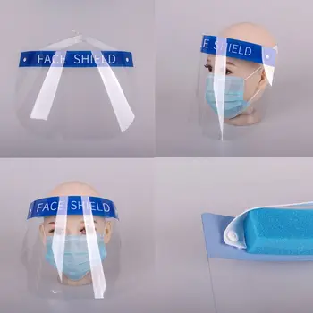 

Transparent Protective Face Anti-Saliva Splash Anti-Spitting Anti-Fog Anti-Oil Protective Face Shields Mask with Elastic