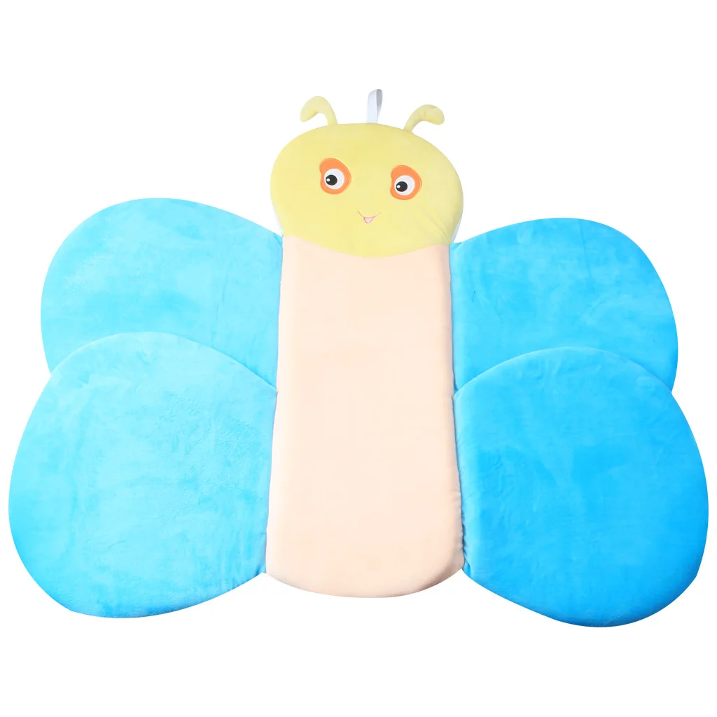 Blue Bee 80 см подушка для детской душевой коврик детская подушка для душа милый Подсолнух пчела нескользящий коврик для ванной для новорожденных Детская ванна для 0~ 6 месяцев - Цвет: Blue Bee