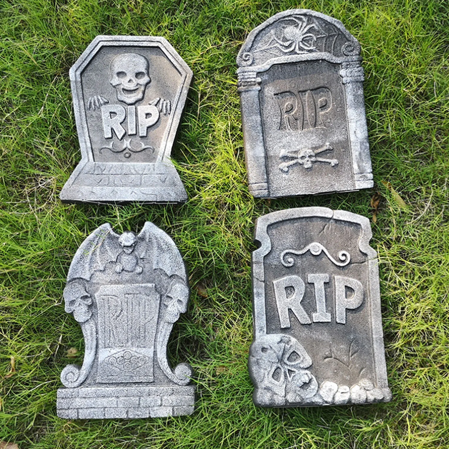 6 шт. украшения на Хэллоуин RIP Graveyard пена надгробия для вечерние фото реквизиты дом с привидениями двора Декор поставки случайный стиль