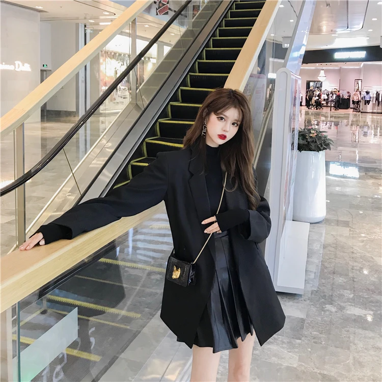 Цена нетто для фотосессии! Hong Kong стиль ретро шик элегантный повседневный утягивающий отложной воротник костюм куртка Женская мода 69
