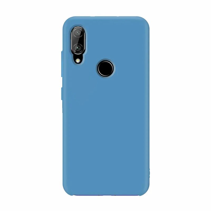 Для HUAWEI P Smart чехол Модный жидкий силиконовый Мягкий противоударный защитный чехол для HUAWEI P Smart Z mate 30 Lite чехол - Цвет: Light Blue
