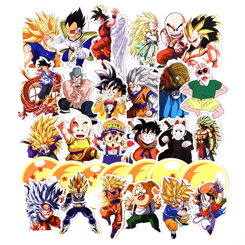 100 шт. dragon ball граффити наклейки компьютерный портфель для ноутбука автомобиль dragon ball Z стикер чемодан для скейтборда