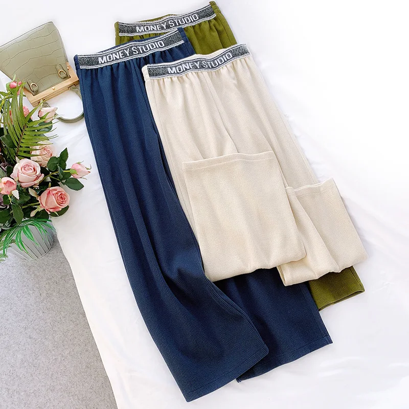 

Wasteheart Autumn Winter Yellow Blue Green Women Fashion Long Pants Straight Pants High Waist Female Pants Plus Size Corduroy