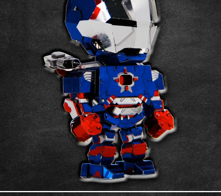 Стальной голем цельнометаллический DIY Сборная модель 3D Marvel головоломка Aigo милый мех Гараж Набор Кукла