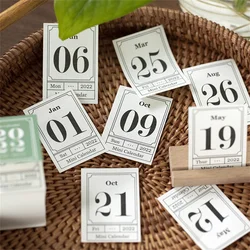 Mini calendrier Vintage 2022, planificateur d'agenda quotidien, fournitures scolaires et de bureau de noël pour étudiants, matériel de bricolage pour Journal 