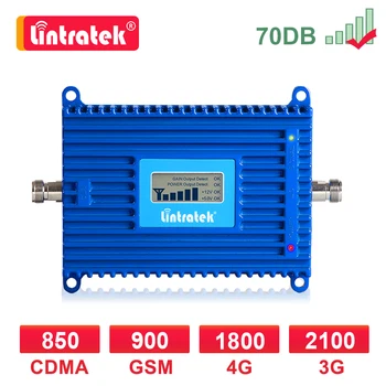 Lintratek 셀룰러 증폭기, 신호 부스터, 900 2100, 1800 MHZ, LTE, WCDMA, DCS, 4G 리피터, 인터넷 음성 통화, AGC, GSM 2g, 3g, 4g