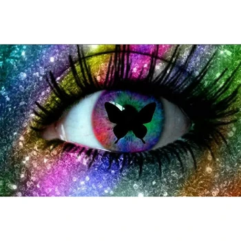 

Sly Butterfly Eyes Full Drill Large Diy Diamond Painting Embroidery Home Decor