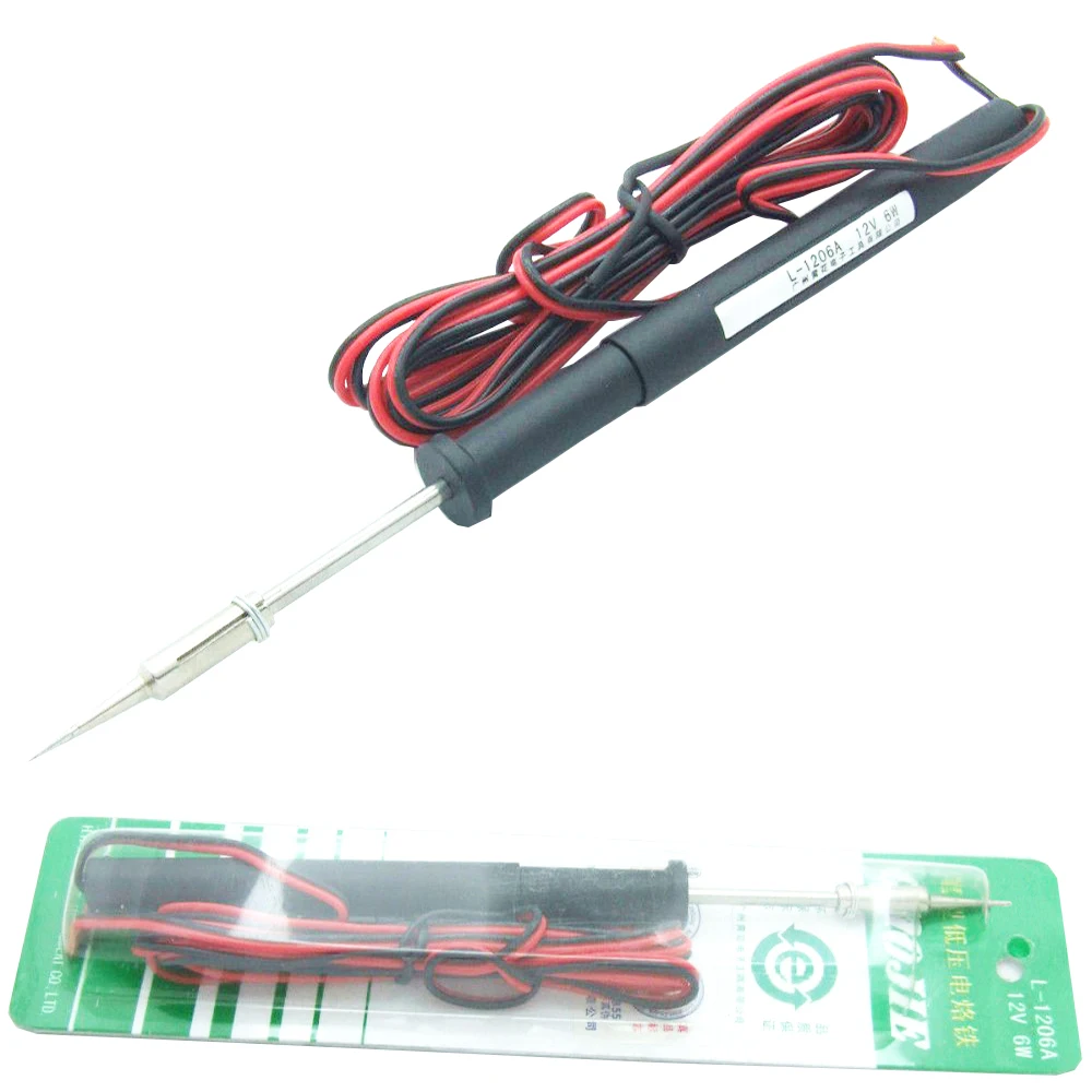 Dc / Ac 12v 6 Watt Electric Soldering Iron For Car Cigarette Socket Powered Solder Repair C0148