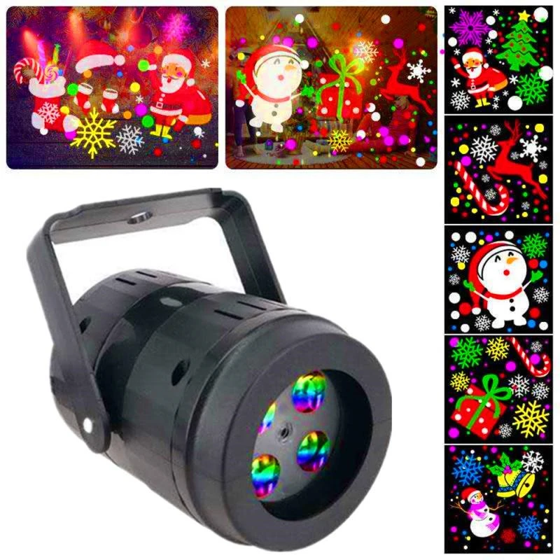 

20 Patterns Outdoor Indoor Film KTVChristmas Party Wedding Birthday Decorative Lamp Flash Stage Laser Fight LED Stage Lighting