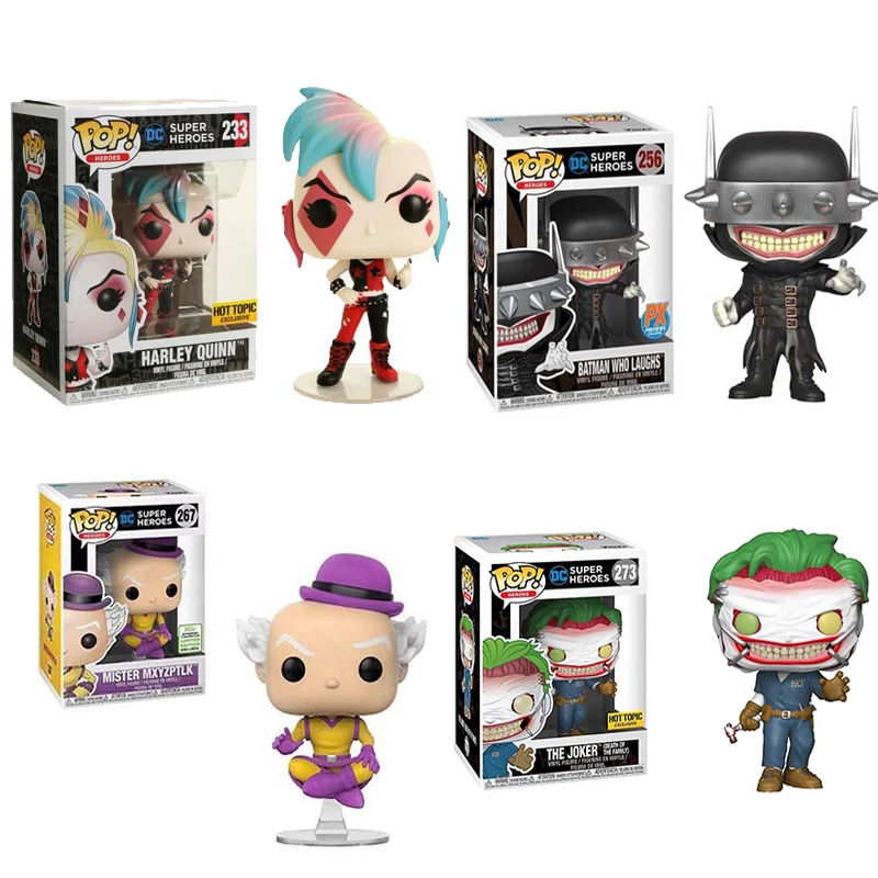 FUNKO POP DC SUPER HEROES Джокер Лига Справедливости Бэтмен кто смеется 256# виниловые фигурки Коллекция Модель игрушки